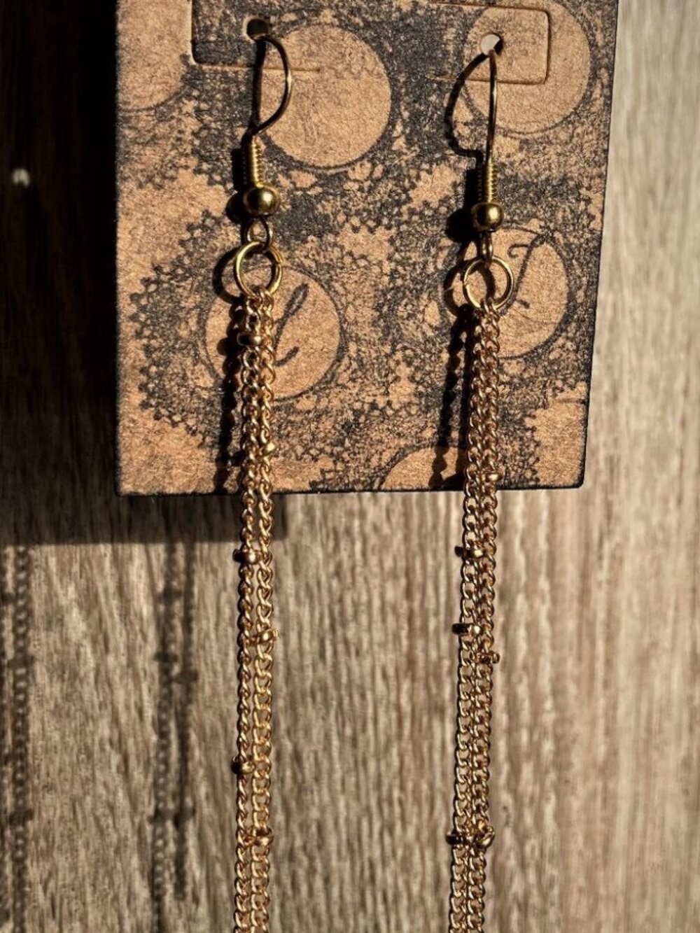 Handmade Gold Chain Earrings